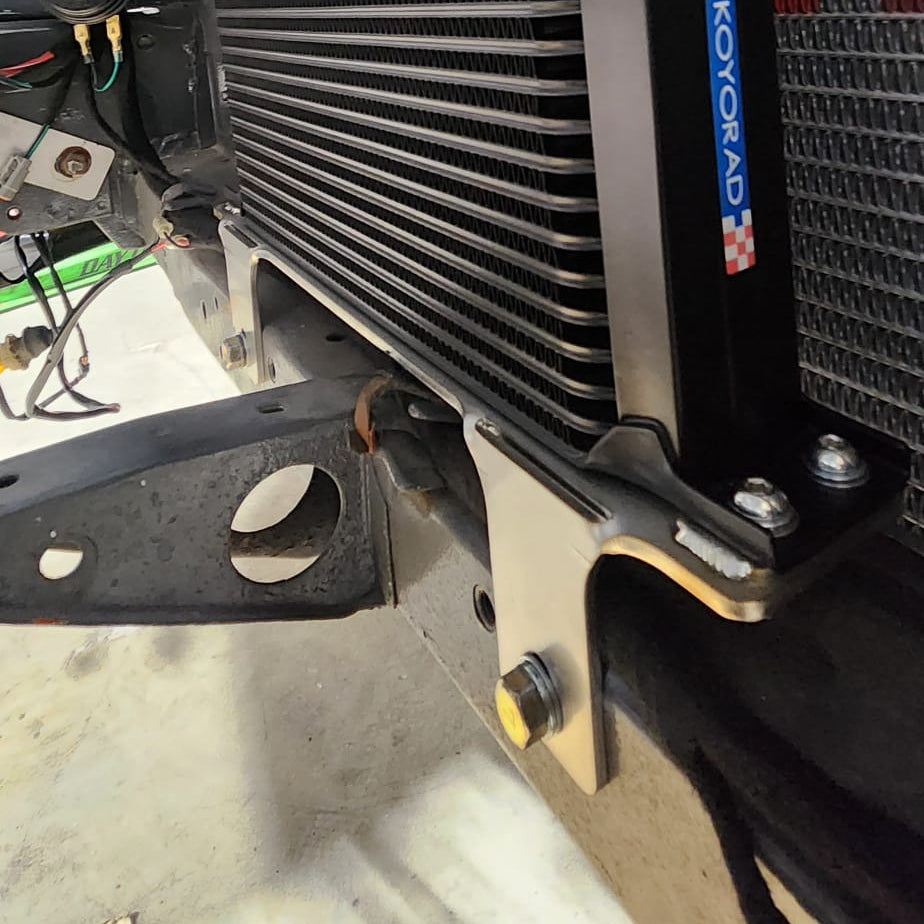 260Z Koyorad oil cooler mount bracket detail