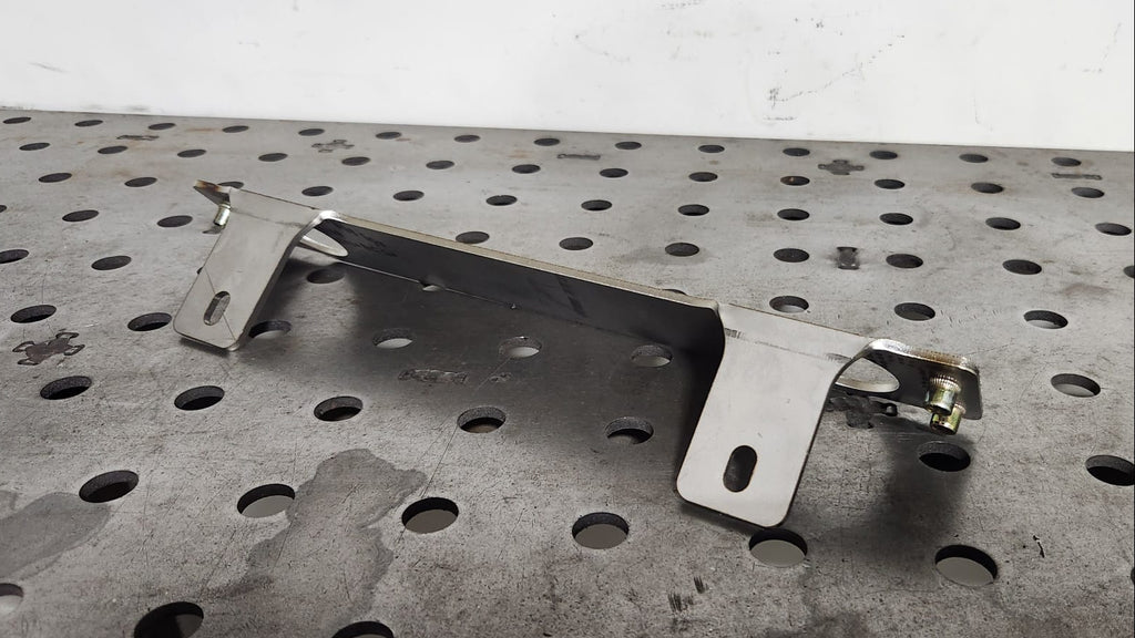 260Z Koyorad oil cooler mount stainless bracket on welding table