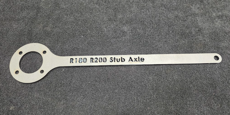 ZSM R180 R200 Stub Axle SST laser cut mild steel stub axle holder