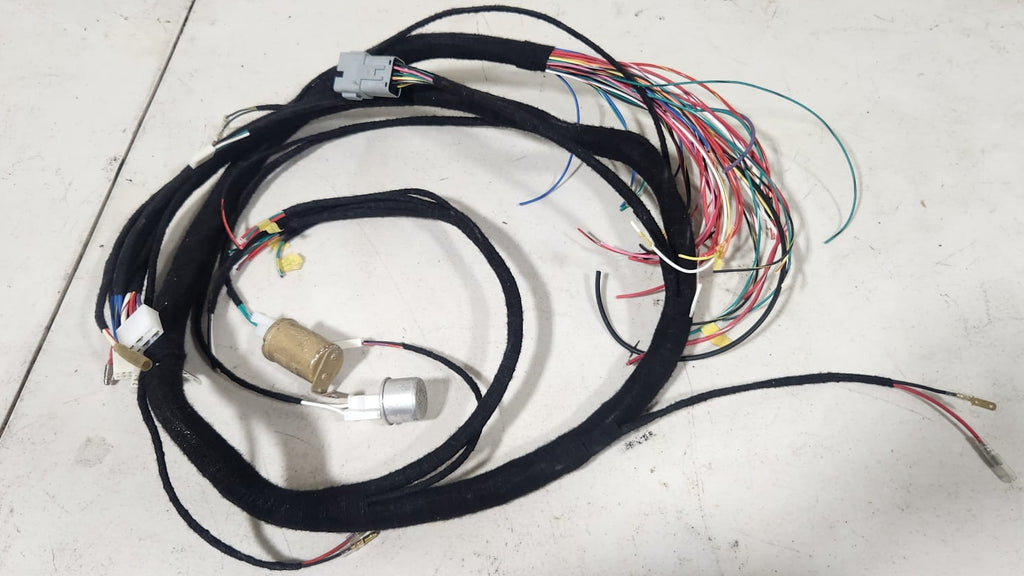 ZSM S30Z complete custom wiring harness laid out on workshop floor