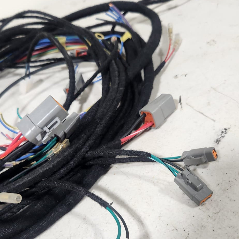 ZSM S30Z wiring harness close-up showing wire bundle and connector ends