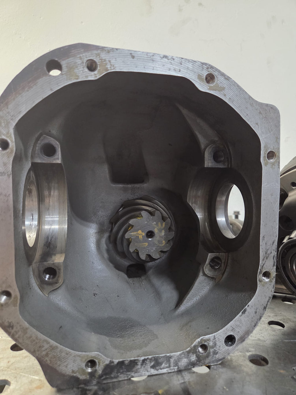 Rebuilt Cusco LSD differential on welding table with hardware