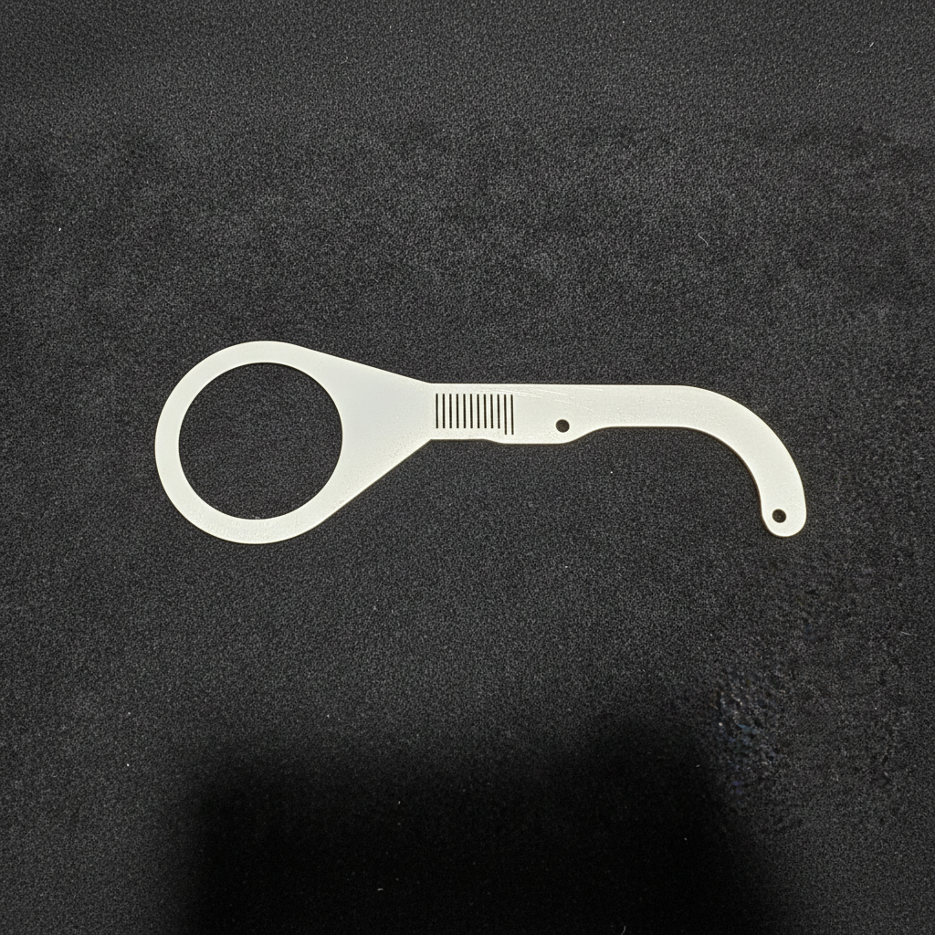 Stainless steel S-curve cupholder bracket with circular cup ring on black felt