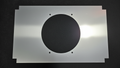 AE86 Single Fan Shroud for Derale 12 inch fan - laser cut aluminum on black felt background